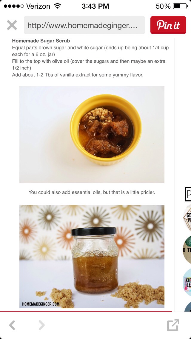 Homemade Sugar Scrub