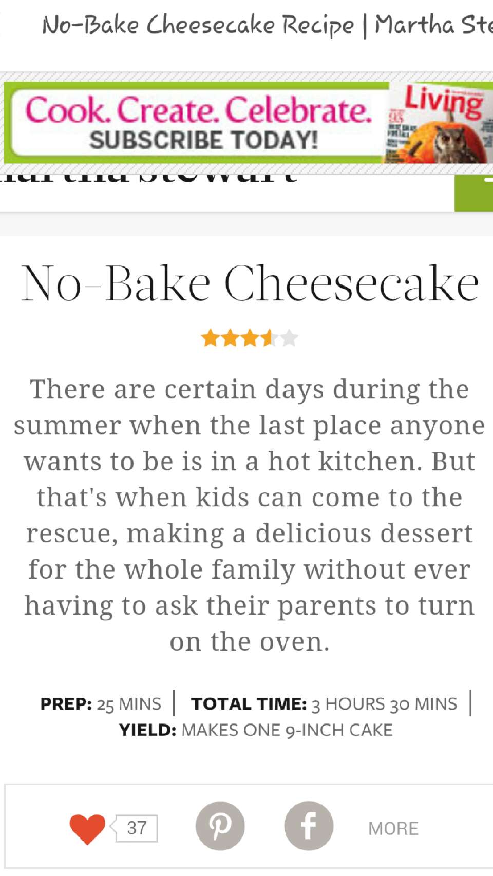 No bake cheese cake recipe 