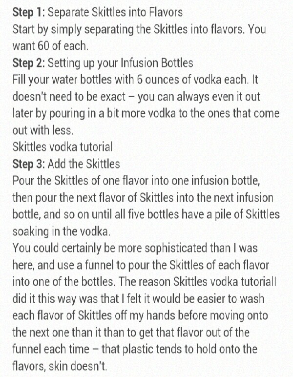Skittles Vodka Tutorial