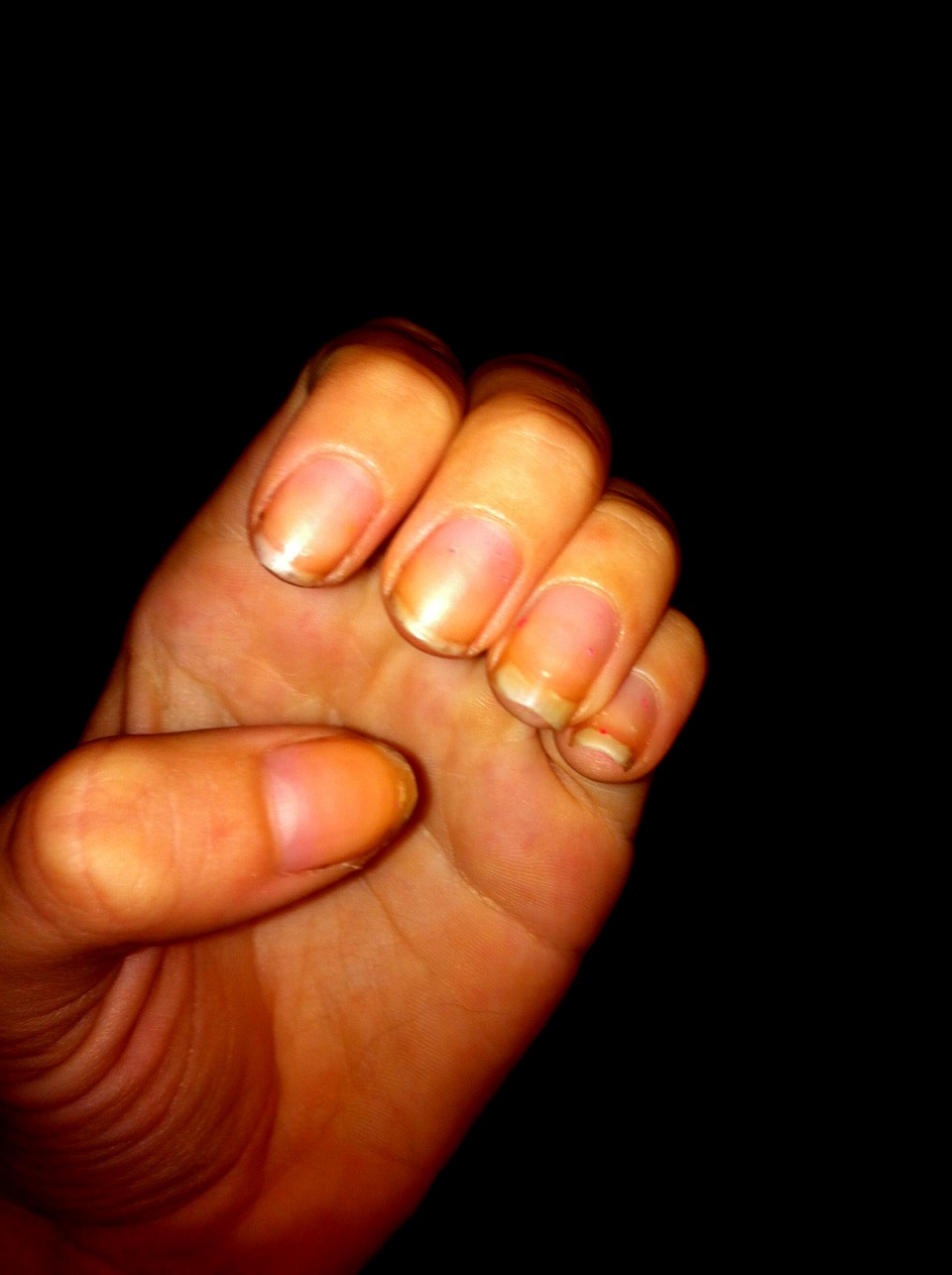 My nails! But there not done but so far. Thanks bye