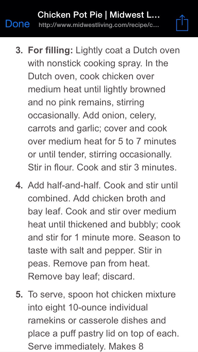 Recipe: Chicken Pot Pie 