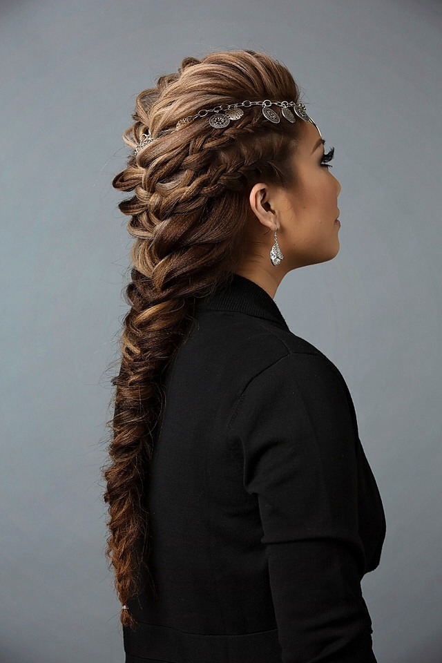 ❤️Day To Night Hairstyle | Mohawk Braid Into Fishtail Bun!❤️