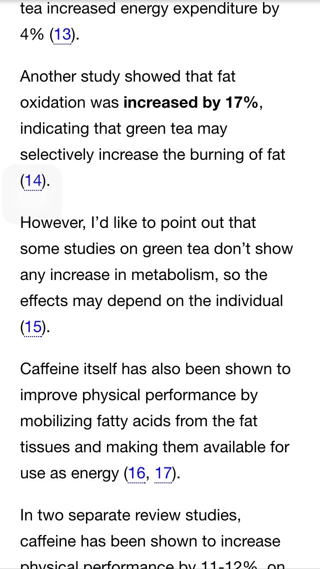 Fat Burning With Green Tea