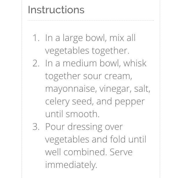 Fresh Vegetable Salad!