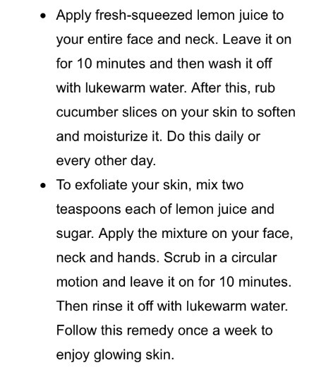 Lemon Remedy For Face!!