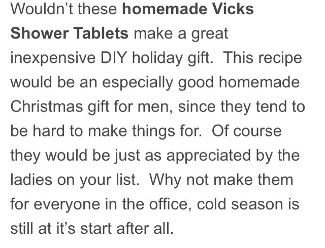 HOMEMADE VICKS SHOWER TABLETS RECIPE 💙💚💛💜