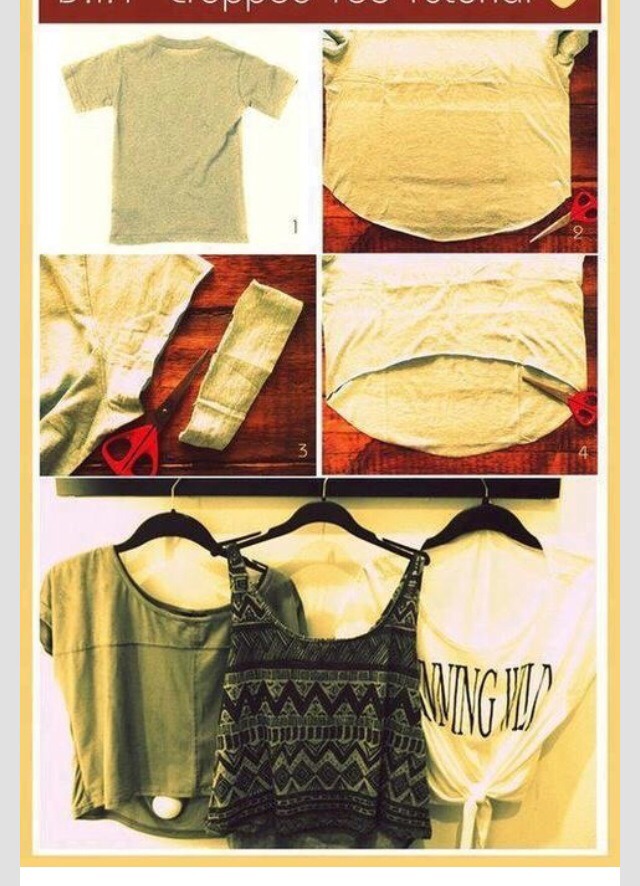 DIY  Crop Tops From T-shits