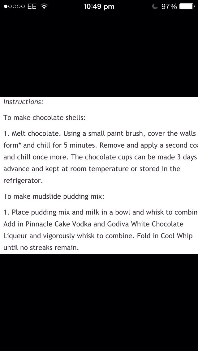 Vodka Pudding Shots 👌🍫👍