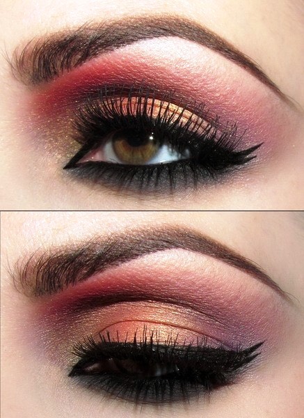 Red/Orange Eyeshadow Makeup🏮