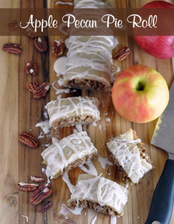 Apple pecan pie rolls 