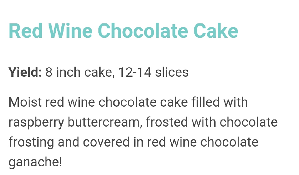 Red Wine Chocolate Cake!!