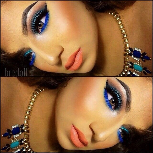 Beautiful Makeup With Orange Like Lip Color