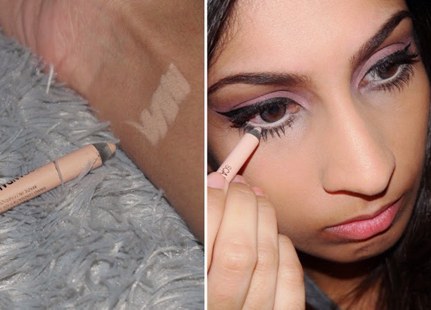 2. Use a white or light eyeliner to really make your eyes pop (or hide how tired/hungover you are)