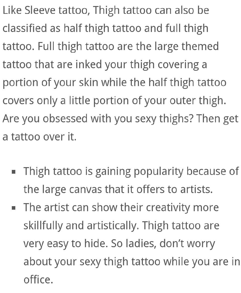 Beautiful Thigh Tattoos!!!!