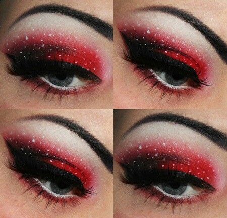 Red/Orange Eyeshadow Makeup🏮