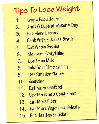 Here are some additional tips for helping you to lose weight.