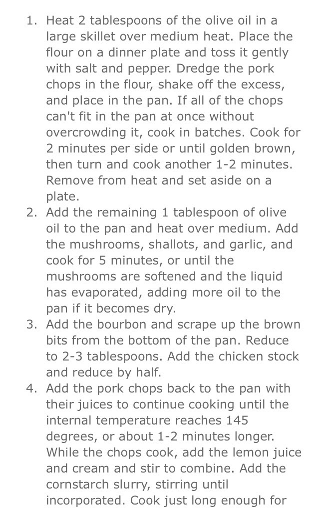 Pork Chops And Mushroom Sauce 