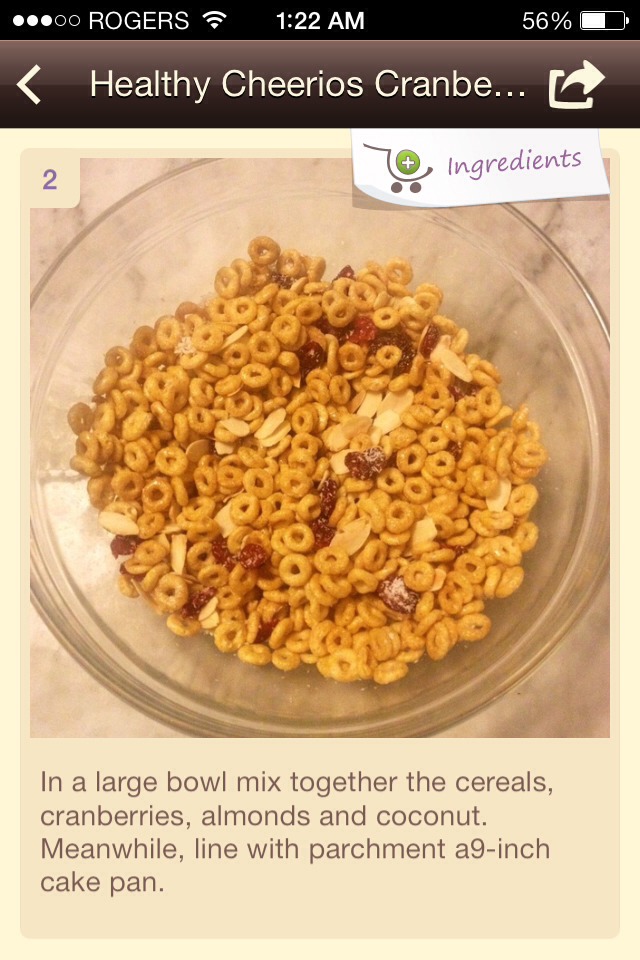Heathy Cheerios Cranberry Energy Bars