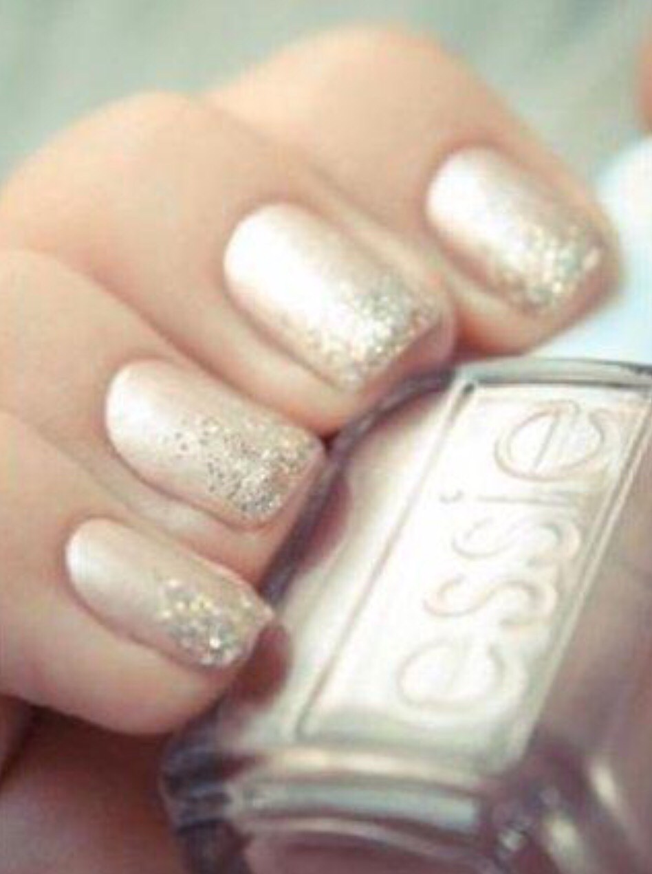 Simple Wedding Nail Idea :)