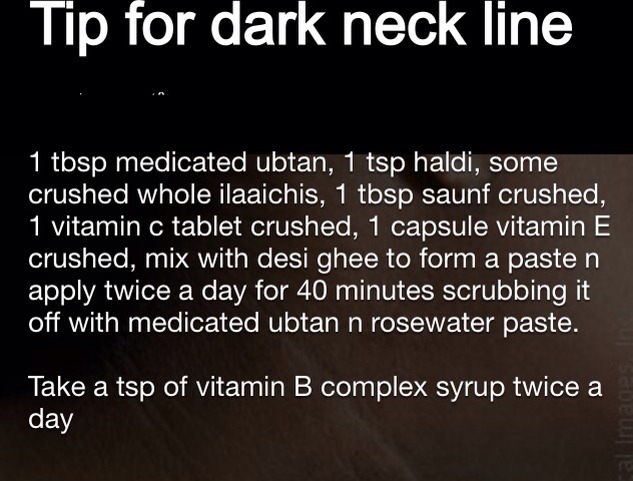 Tip For Dark Neck Line