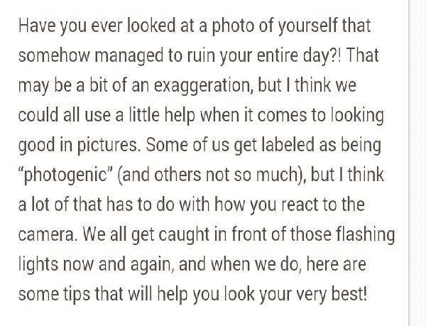 Look Amazing In Photos!  Tips & Tricks! 