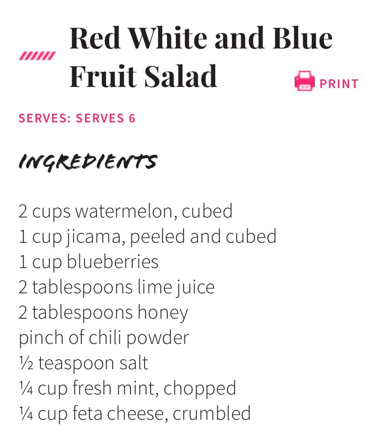 EASY: Red, White & Blue Fruit Salad! 