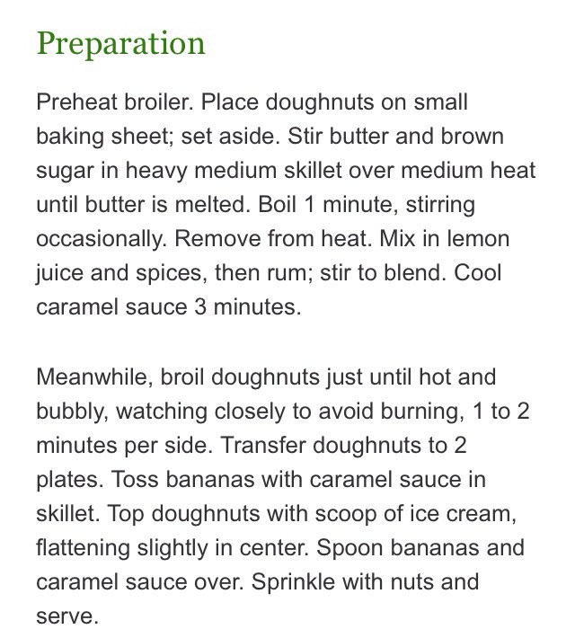 🌀WARM DOUGHNUTS A LA MODE WITH BANANAS AND SPICED CARMEL SAUCE🌀