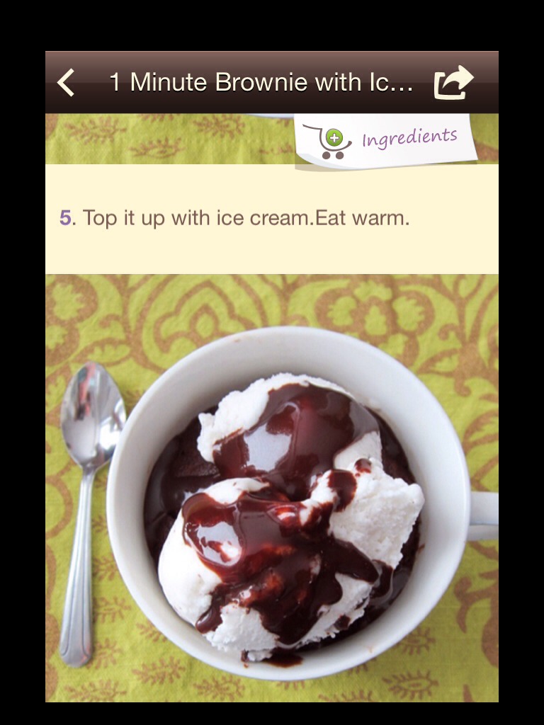 One Minute Brownie Ice Cream 
