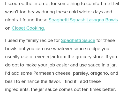 SPAGHETTI SQUASH LASAGNA BOWL