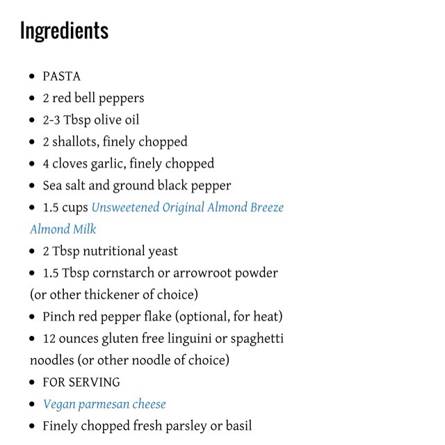 🍝Vegan Red Pepper Pasta🍝