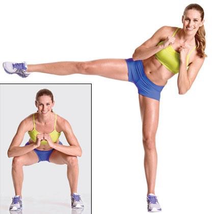 20 squat kick (each leg)
~core, legs, and butt~
