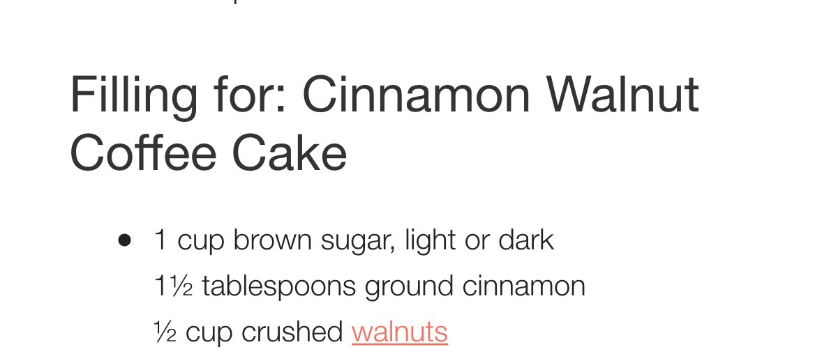 Cinnamon Walnut Coffee Cake