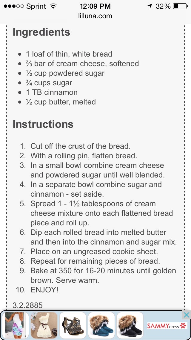 Cinnamon Cream Cheese Roll Ups

