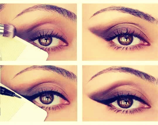 Stuck on how to make a full proof cat eye? Use a credit card to help you👓🎀