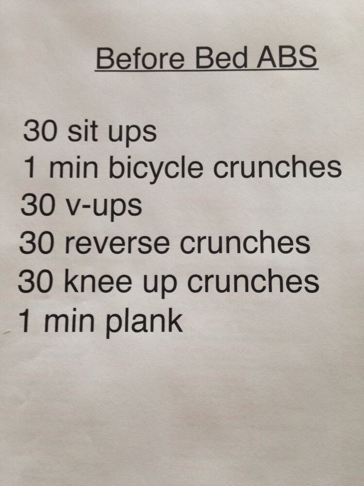 Before Bed Workout