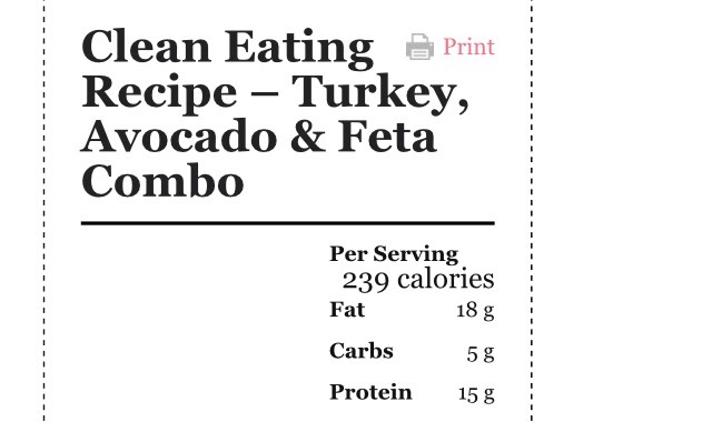 Turkey Avocado & Feta Combo