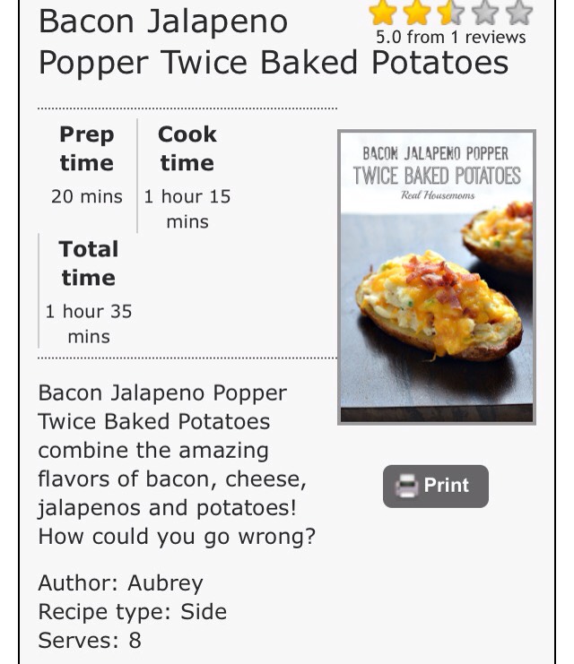 Bacon Jalapeño Popper Twice Baked Potatoes😋😋
