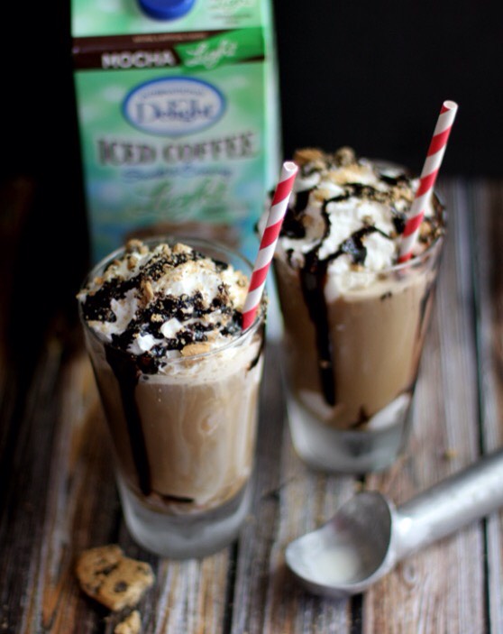Chocolate chip cookie mocha float