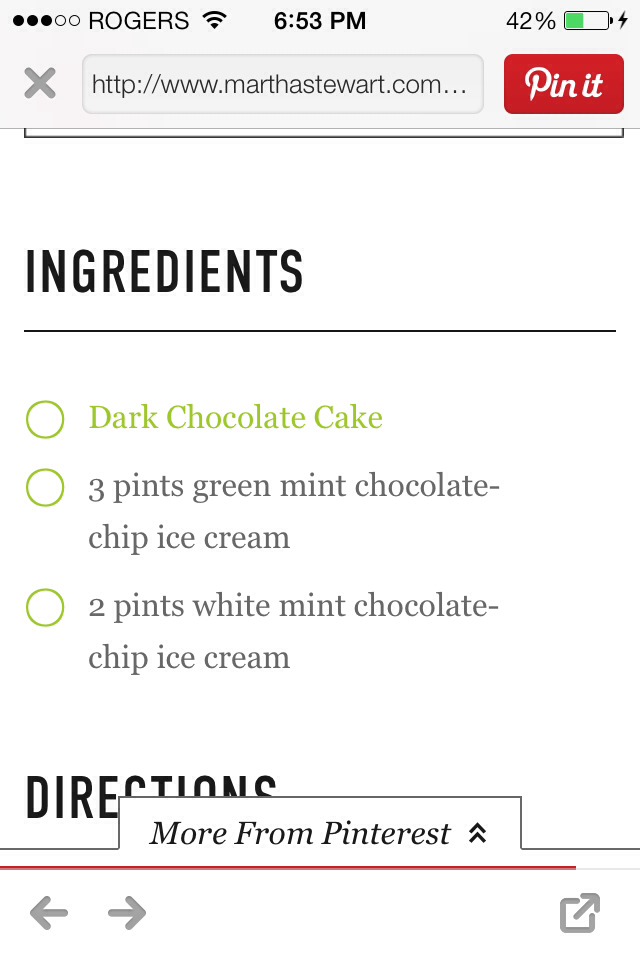 Mint Chocolate Chip Icecream Cake
