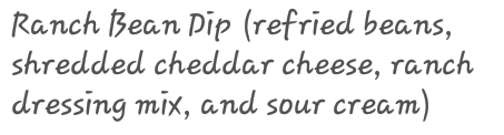 Ranch Bean Dip!