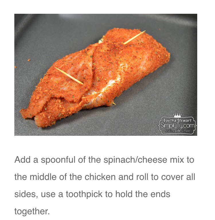 Spinach Dip Stuffed Chicken Breast!!