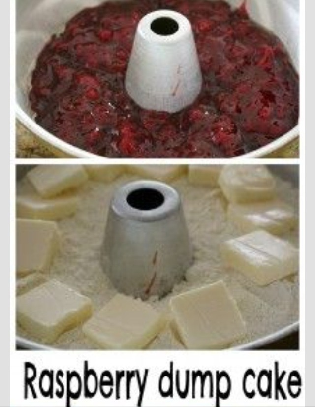 Lemon  Raspberry Dump Cake.   