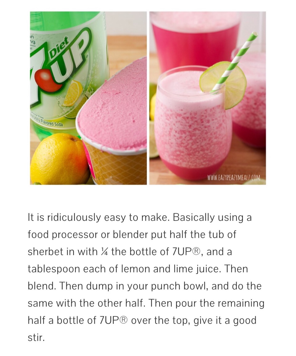 Raspberry 7UP Punch & Ginger Lemonade Drinks!