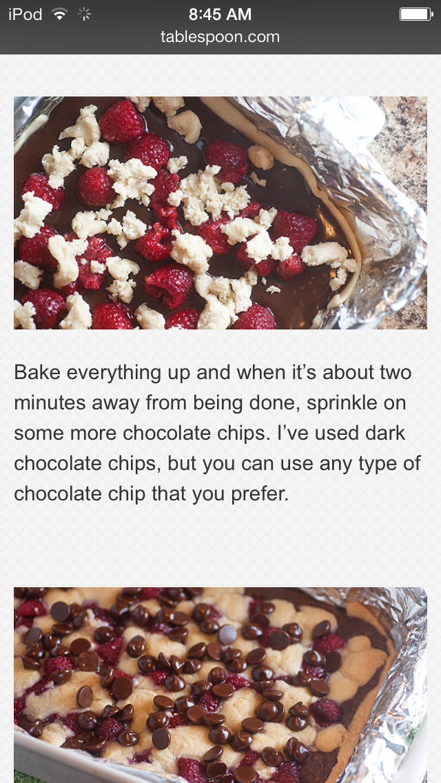 Easy To Make Dark Chocolate Raspberry Pie Bars!!! Sounds Yummy(: