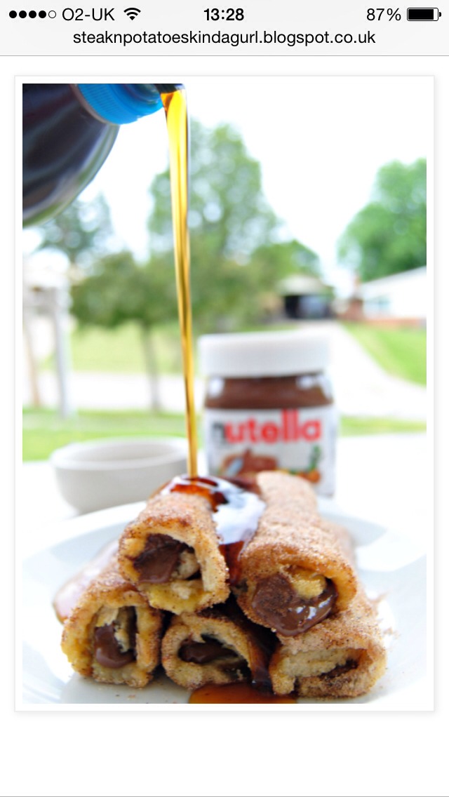 Nutella French Toast With Cinnamon Sugar 