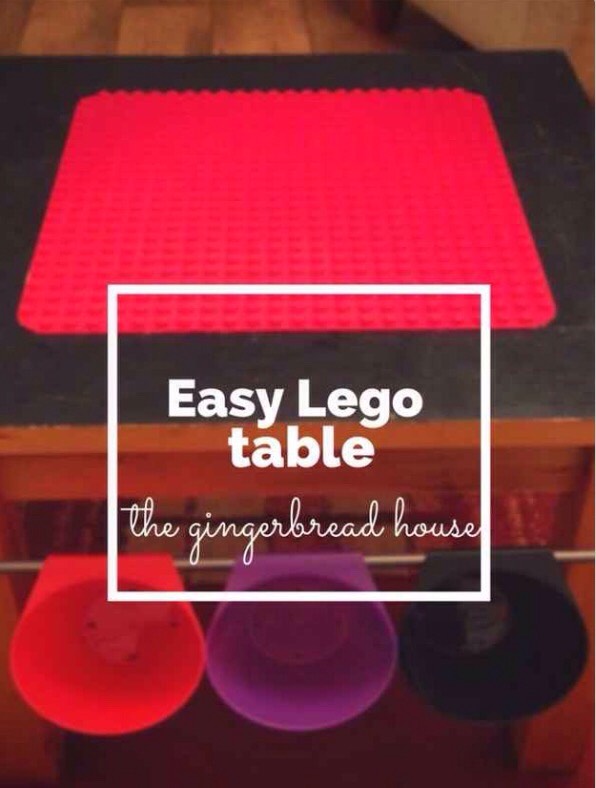 Use Bygel rails to turn a table into a Lego Duplo table!