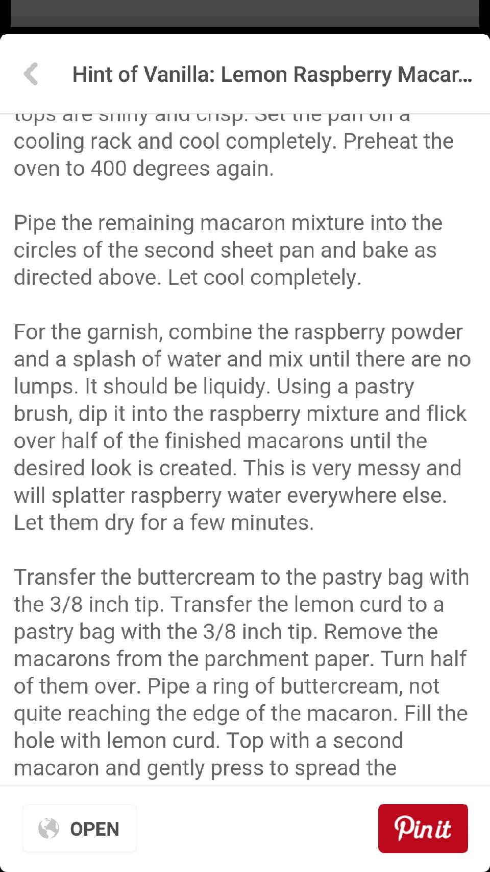 Lemons raspberry macaroons 
