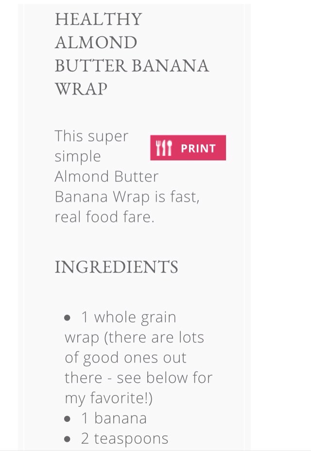 Healthy Almond Butter Banana Wraps