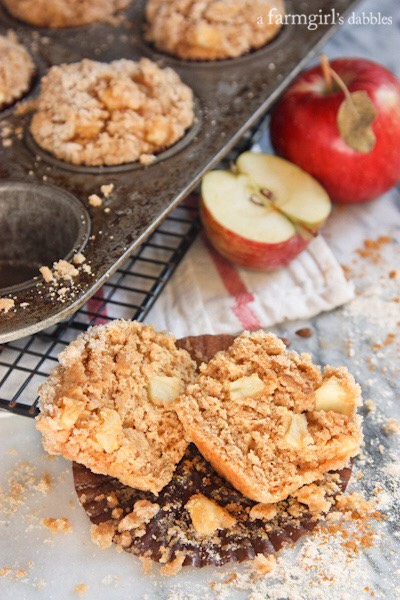 Apple and Cinnamon
•grate one apple into the basic batter and add 3/4 teaspoon of cinnamon. Cut another Apple into 10 slices and top each muffin with a slice before baking.