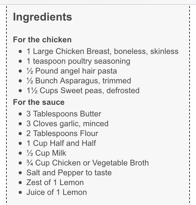 Garlic Lemon Butter Chicken Pasta 